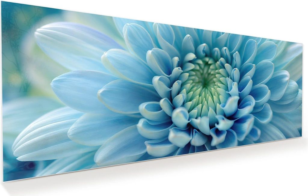 Glasbild 100x40cm in XXL für Wohnzimmer, Schlafzimmer Motiv Blütenzauber