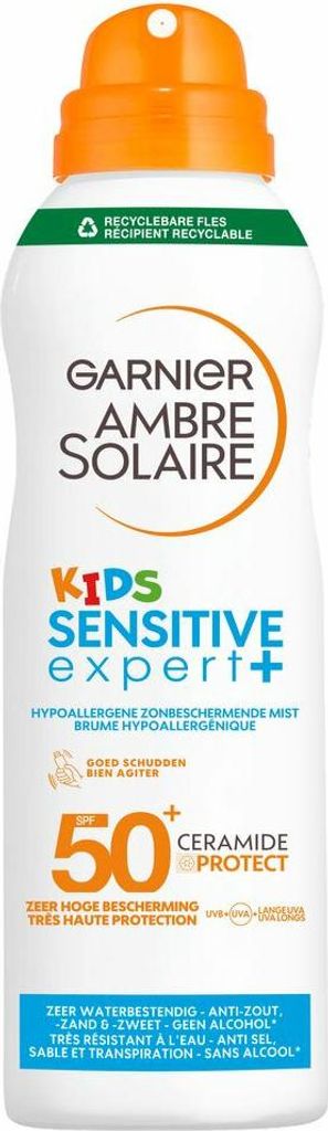 Garnier – Ambre Solaire – Sprühnebel – Kids Sensitive Expert+ – Hypoallergen – Lichtschutzfaktor 50+ – 150 ml - 1 Stück