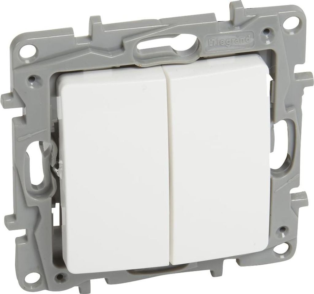 Vypna Legrand 764502 Niloe dvojit striedav r. 6+6 biely Obrázok produktu 