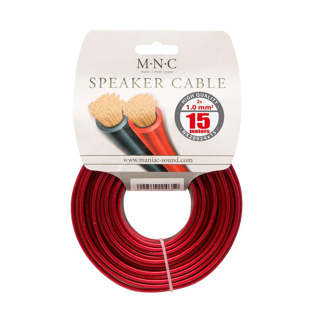 Lautsprecherkabel - Lautsprecherkabel - Audiokabel 15 m - 15 Meter - 2 x 1,0 mm² - NX20024X15