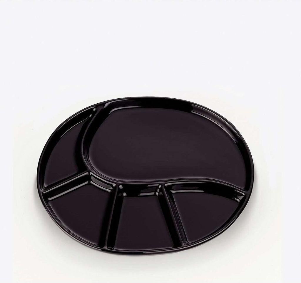 KELA Assiette à fondue Vron noir 28,5 x 22 cm KL-67405 Image du produit 