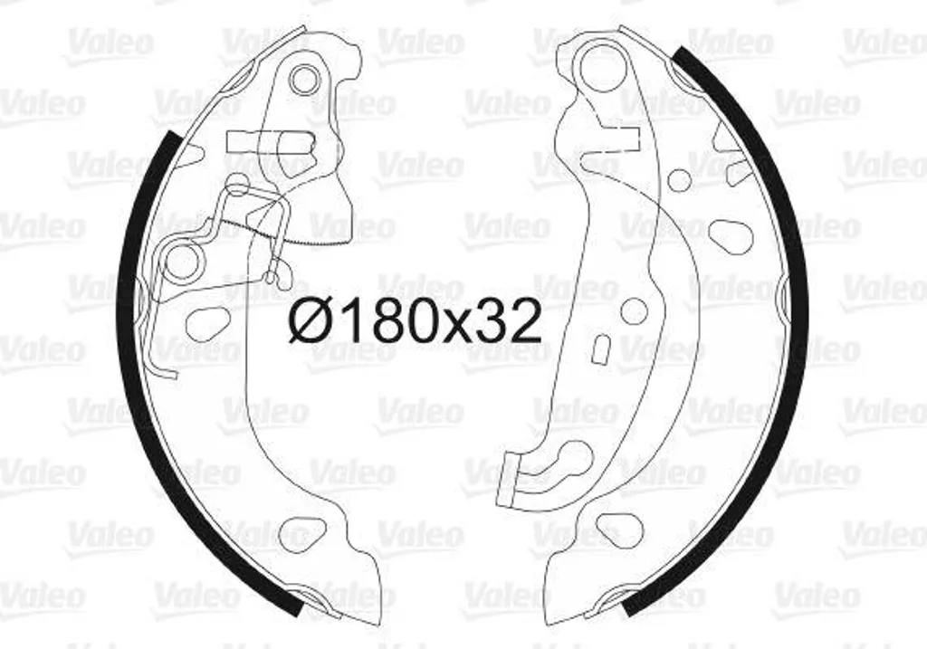 Valeo 562771 Jeu de mâchoires de frein OE 1106632 pour Fiesta et KA