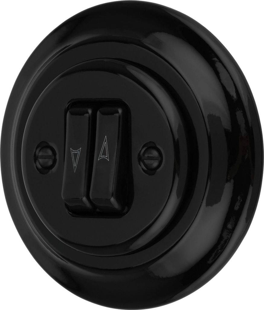 Pulsante retro cieco in porcellana da incasso I PR1 nero Immagine del prodotto 