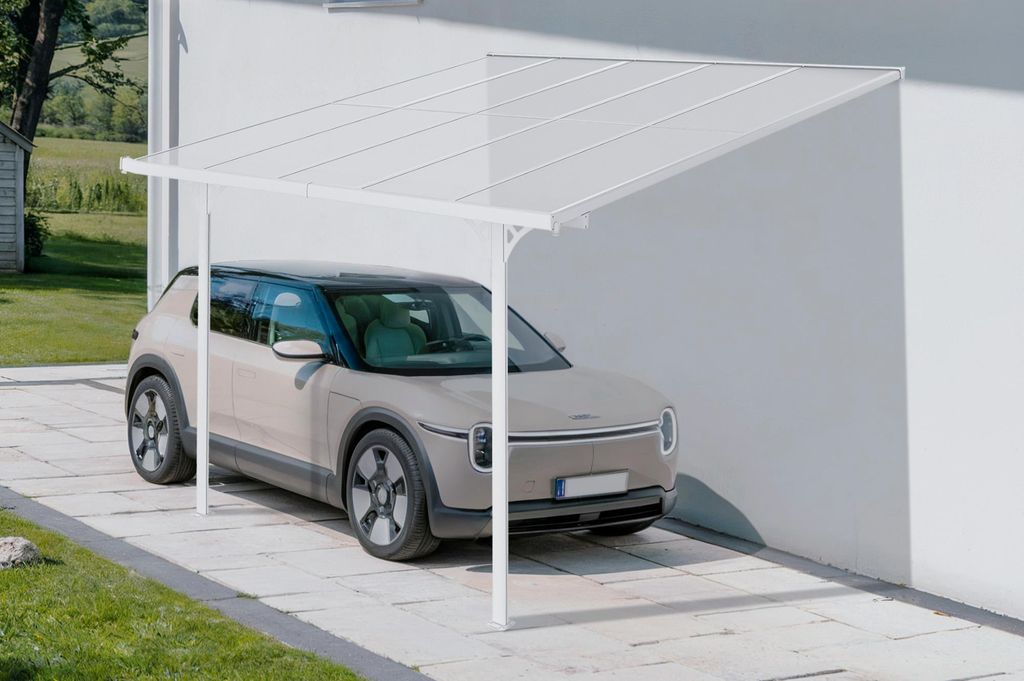 Terrassenüberdachung Carport KLEO 300L300 Aluminium Weiß
