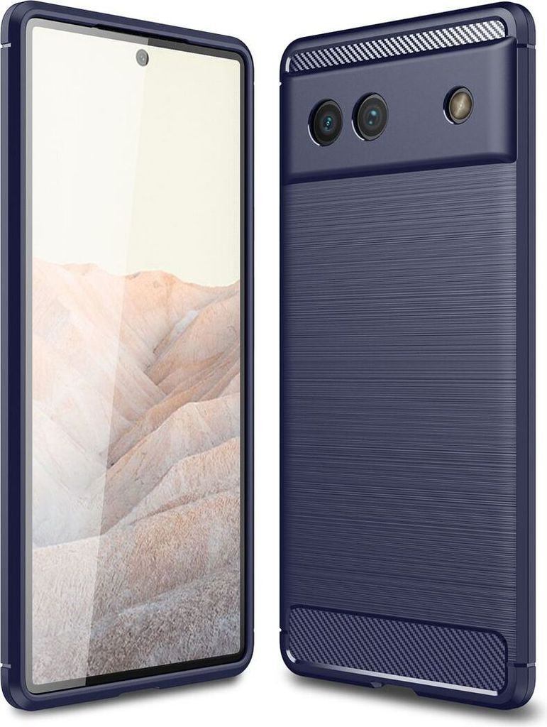 König Design Hülle kompatibel mit Google Pixel 6A Kunststoff Soft Handyhülle - Handy Case Blau