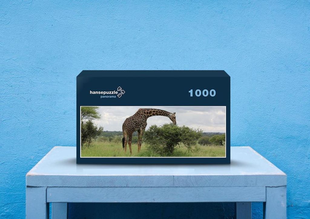 hansepuzzle 75453 - Giraffe Puzzle, 1050 Teile, Tierwelt, 60,0 x 46,0cm mit hochwertiger Aufbewahrung, Kartonbox und wiederverschließbarem Beutel