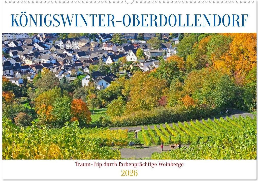 Königswinter-Oberdollendorf – Traum-Trip durch farbenprächtige Weinberge (Wandkalender 2026 DIN A2 quer), CALVENDO Monatskalender
