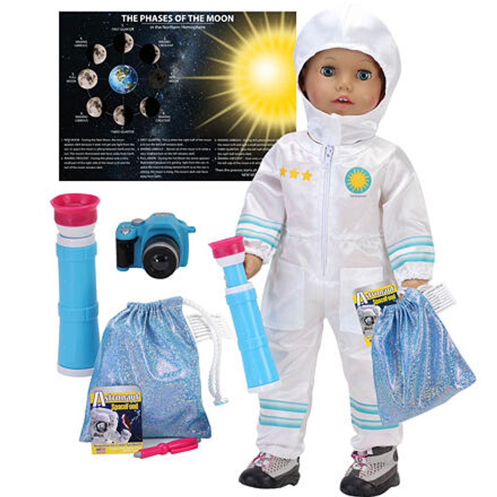 Sophia's - 18 "Puppe - 8 PCs Smithsonian Astronaut Set - Weiß