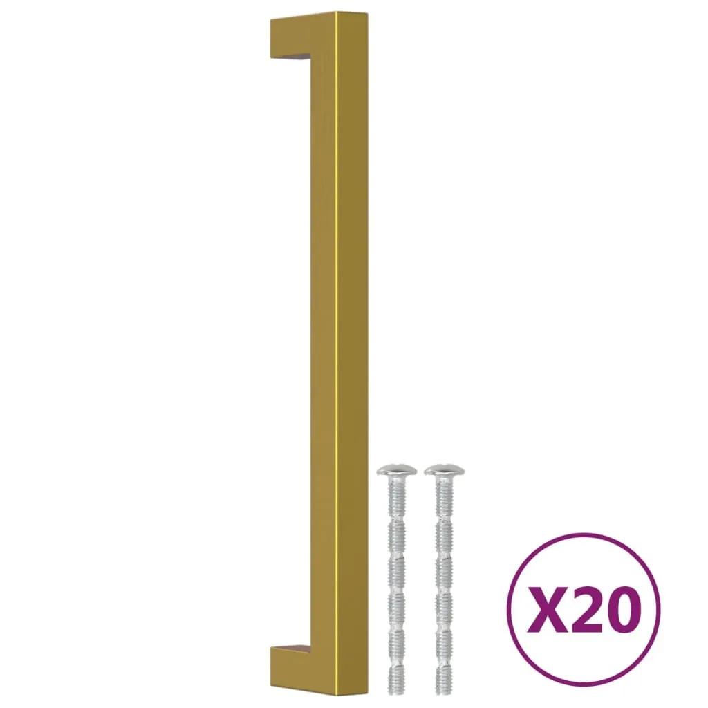 20 Maniglie vidaXL Oro 192mm in Acciaio Inox - Ferramenta Professionale