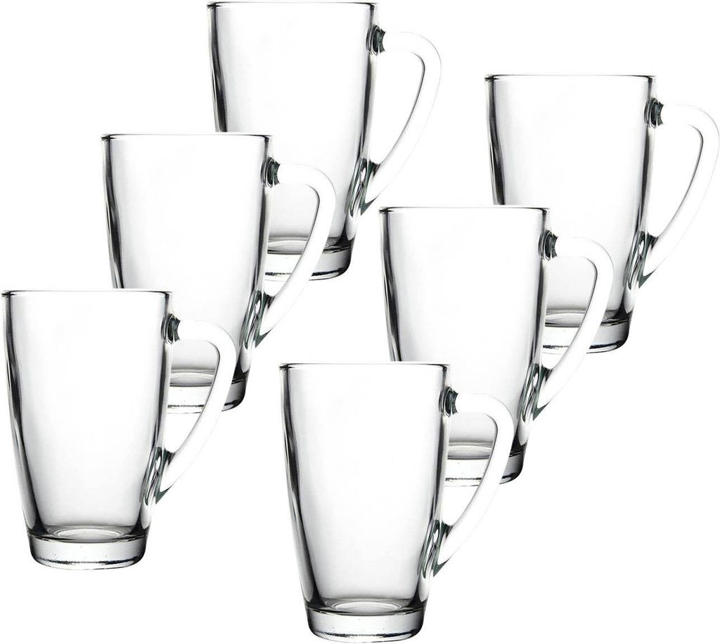 6 Kaffeebecher Teebecher Glas 350ml Magnum