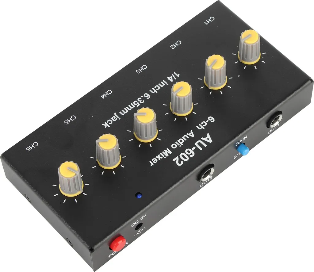 Mélangeur Stéréo 6 Canaux : Solution Mixage Guitare Micro pour Scène - 7