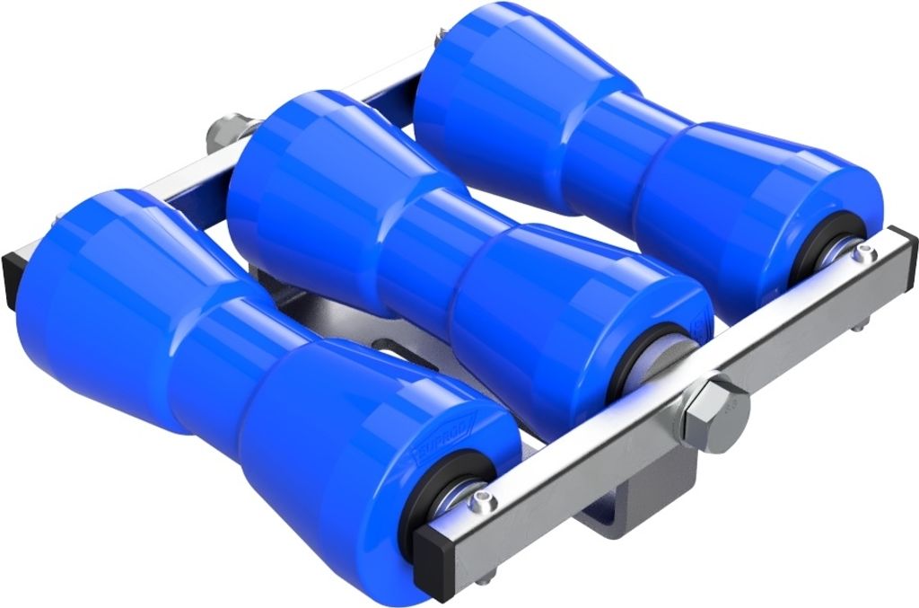 Kielrollenwippe Slipwippe Sliphilfe Bootstrailer Auffahrhilfe Polyurethan SUPROD RKKEZ-A-3-TPU, blau