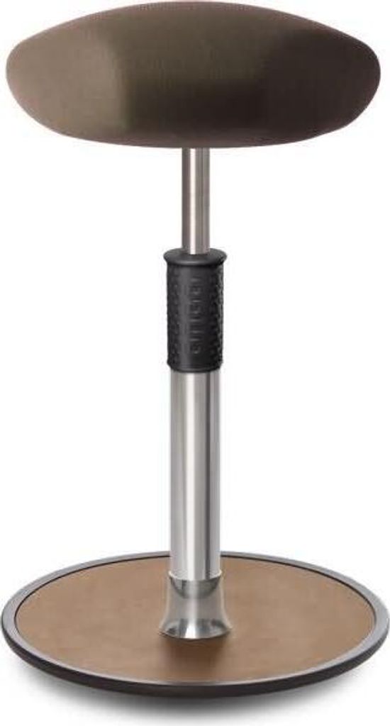 Sitz- Stehhocker Free Tall Triangel Gestrick Braun Chrom Produktbild 