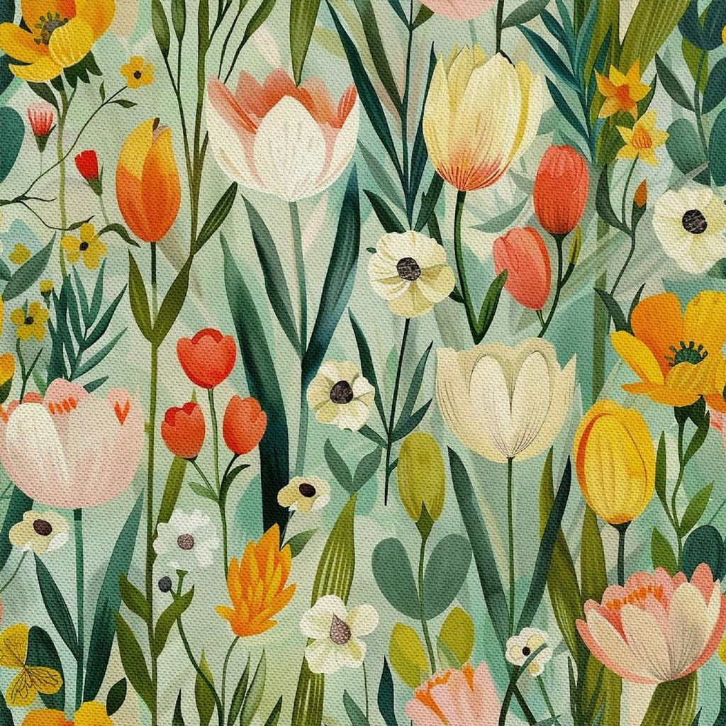 OUTDOOR DEKOSTOFFE OXFORD - Motiv Frühling I DX7302