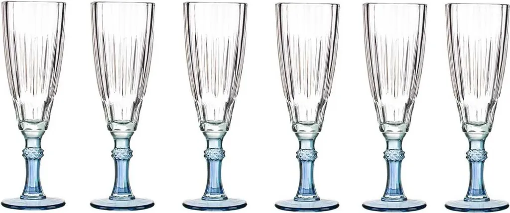 Offerta Set 6 Calici Vino Stelo Colorato 170ml - Prezzo Speciale