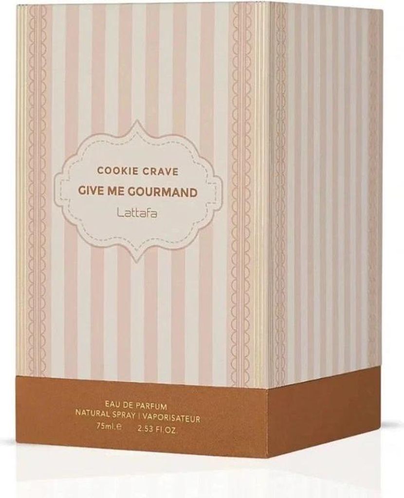 Lattafa/Cookie Crave Give Me Gourmand Eau de Parfum 75 ml Immagine del prodotto 