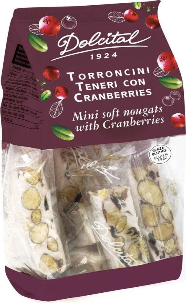 Torroncini mit Mandeln und Cranberries, soft, Torroncini Produktbild 