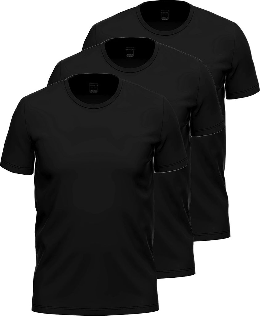 Ammann 3er Pack Close to you Unterhemd / Shirt Kurzarm Elastisches Material , Hoher Tragekomfort, Vielseitiges Basic