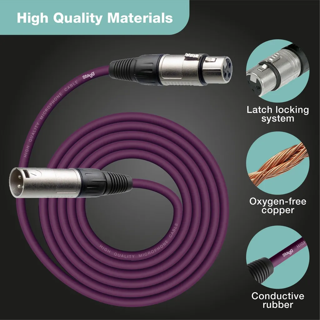 Cavo Microfono XLR 10m Stagg SMC10 CPP Viola - Offerta Speciale - 7