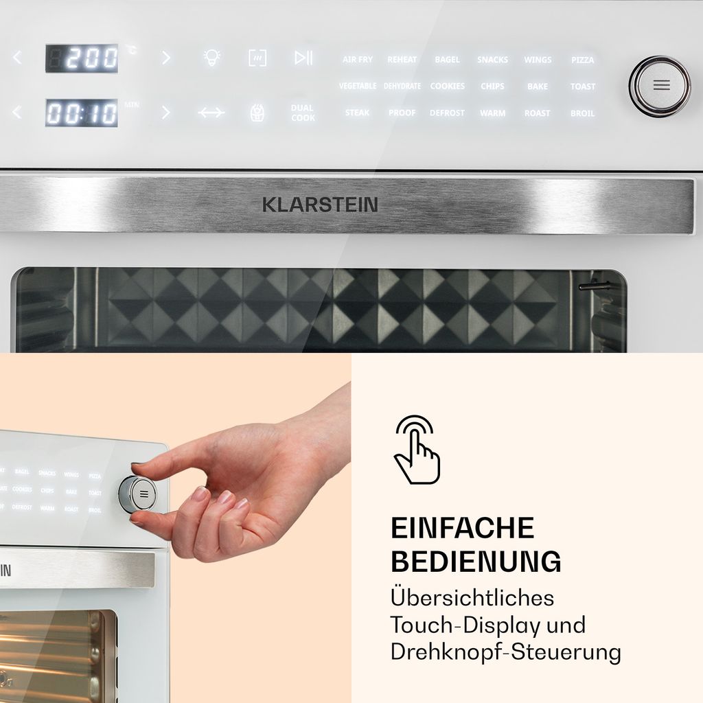 Klarstein Vigor Air Heißluftfritteuse XXL, Airfryer mit Produktbild 3