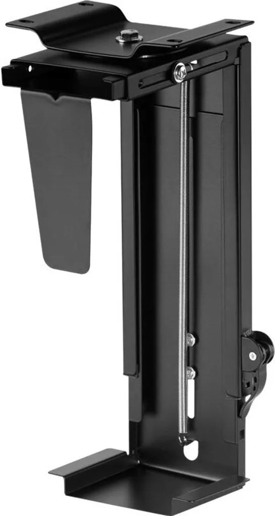 Support PC Suspendu pour Bureau Assis-Debout Noir Réglable 10kg