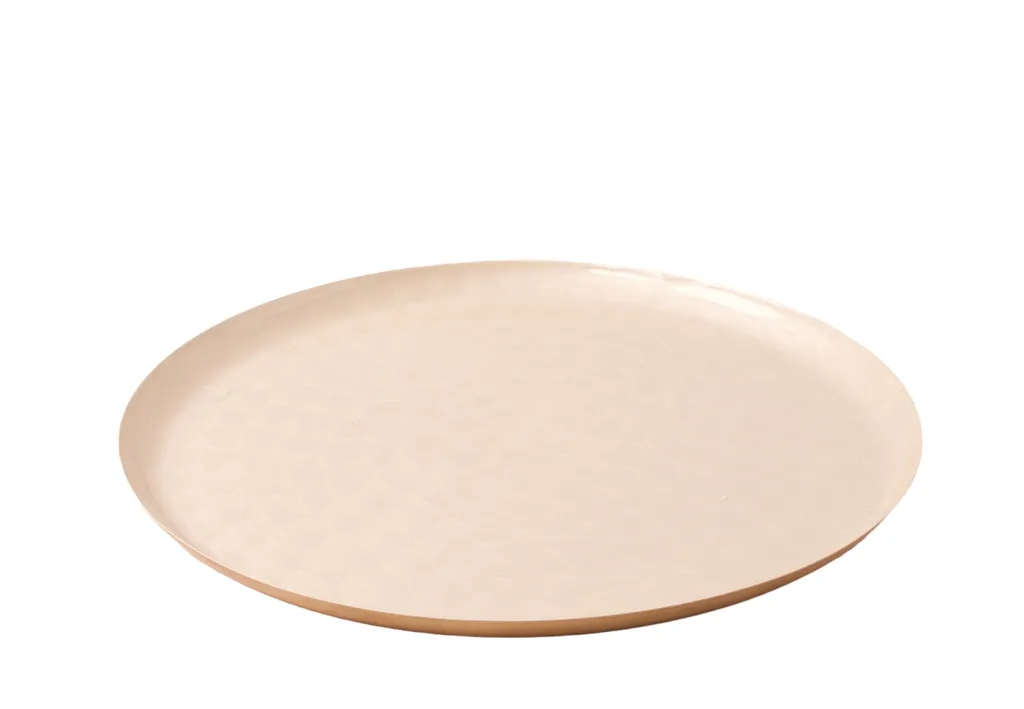 Coupe WinQ dorée motif galets blancs D50 cm - Objet de décoration chic