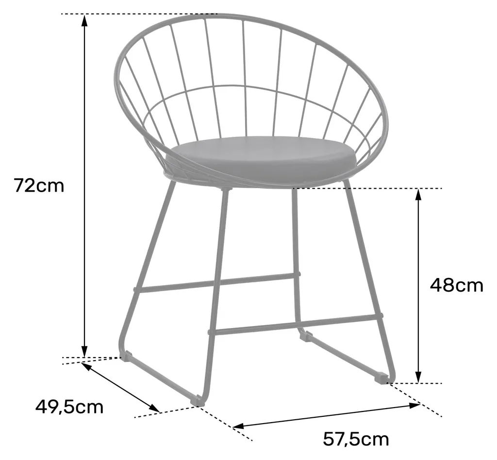Chaises design ALEX métal chromé et coussin blanc confort optimal - 7