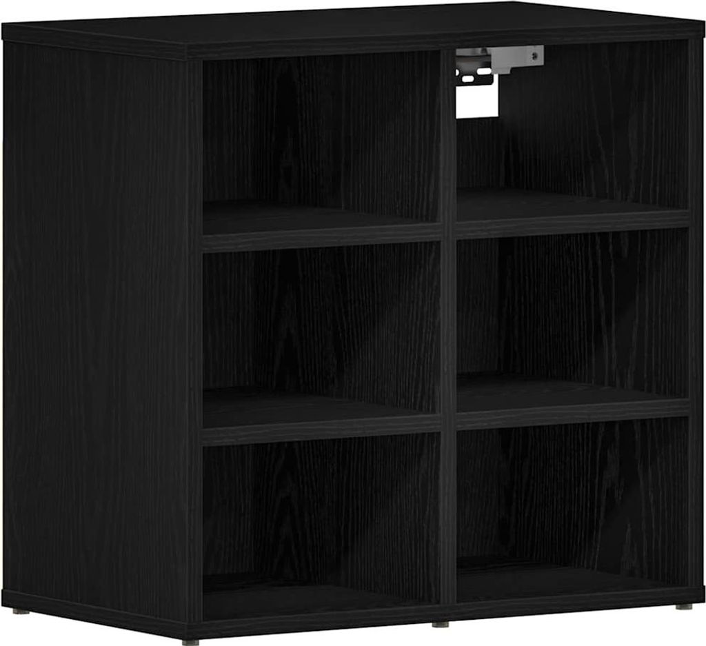 Schuhschrank mit Regal Schwarz Eichen-Optik 52 x 30 x 50,5 cm