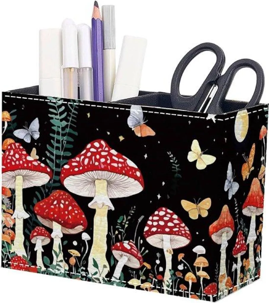 Organiseur anti-désordre pinceaux maquillage - Étui simili cuir 15 cm