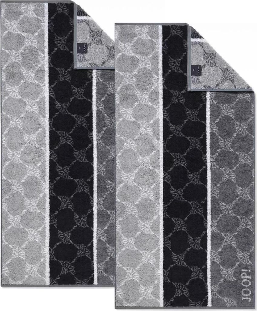 2 Stück Joop! Handtuch 1657-97 Cornflower Stripes Schwarz  Produktbild 