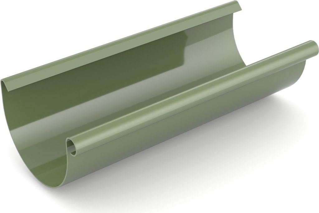 BRYZA Kunststoffdachrinne Ø 125 mm, Länge 4M, Grün RAL 6020