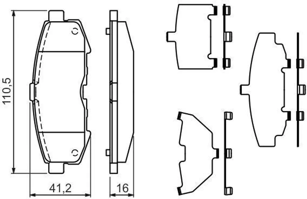 Plaquettes Bosch 0986494319 Haute Résistance pour Freinage MPV II