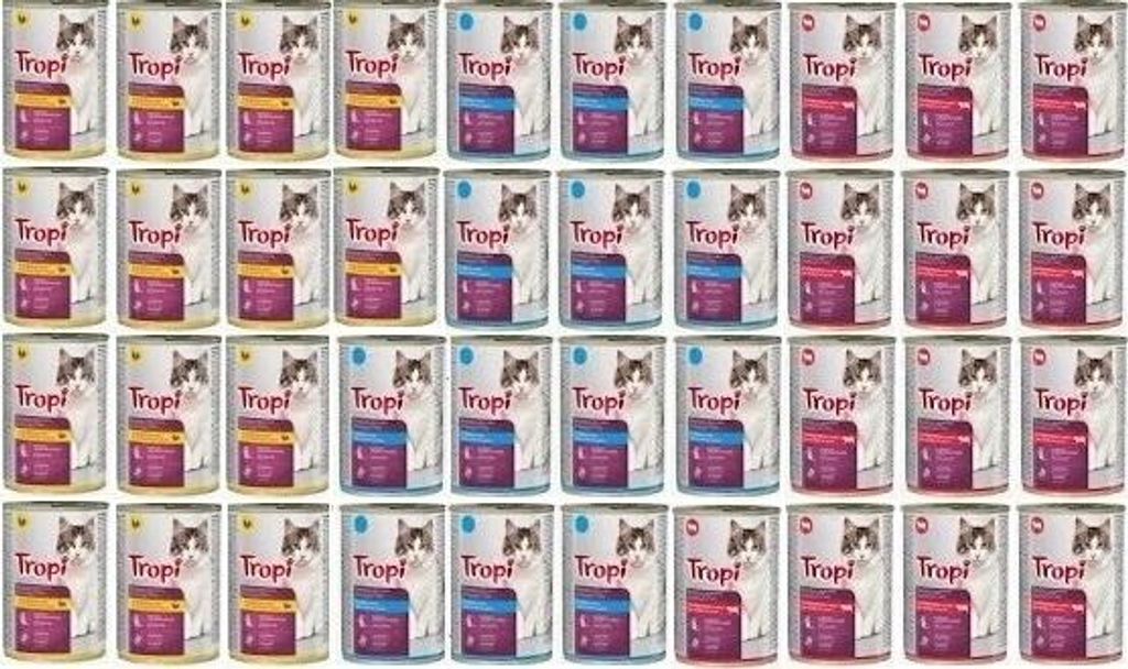 TROPI mokré krmivo pro kočky Flavour Mix 40ks x 415g Obrázek produktu 