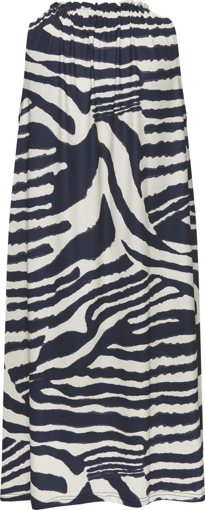 LASCANA Sommerkleid creme-graublau bedruckt Größe 44