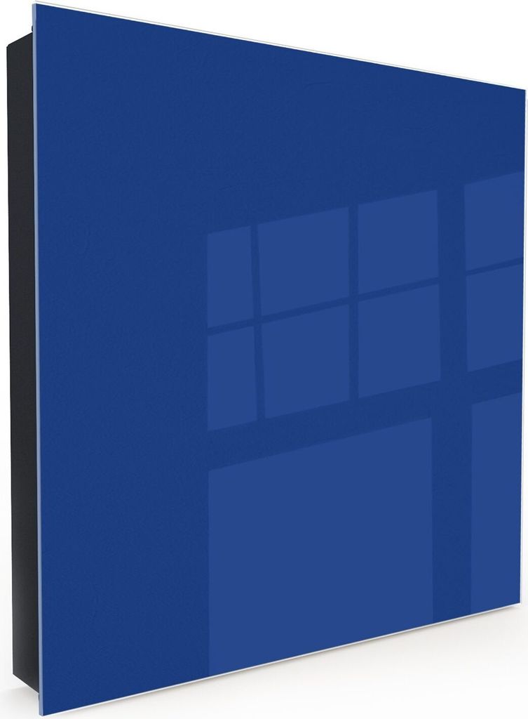 Nachbildung-Schlüsselkasten, Magnetpinnwand und Memoboard mit Glasfront Motiv Königsblauer Hintergrund I