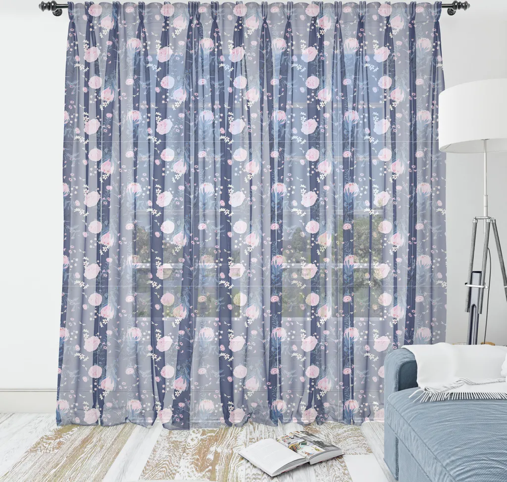 Arazzo Fiori Rosa e Libellula Abakuhaus | Telo Parete Satin 160x274