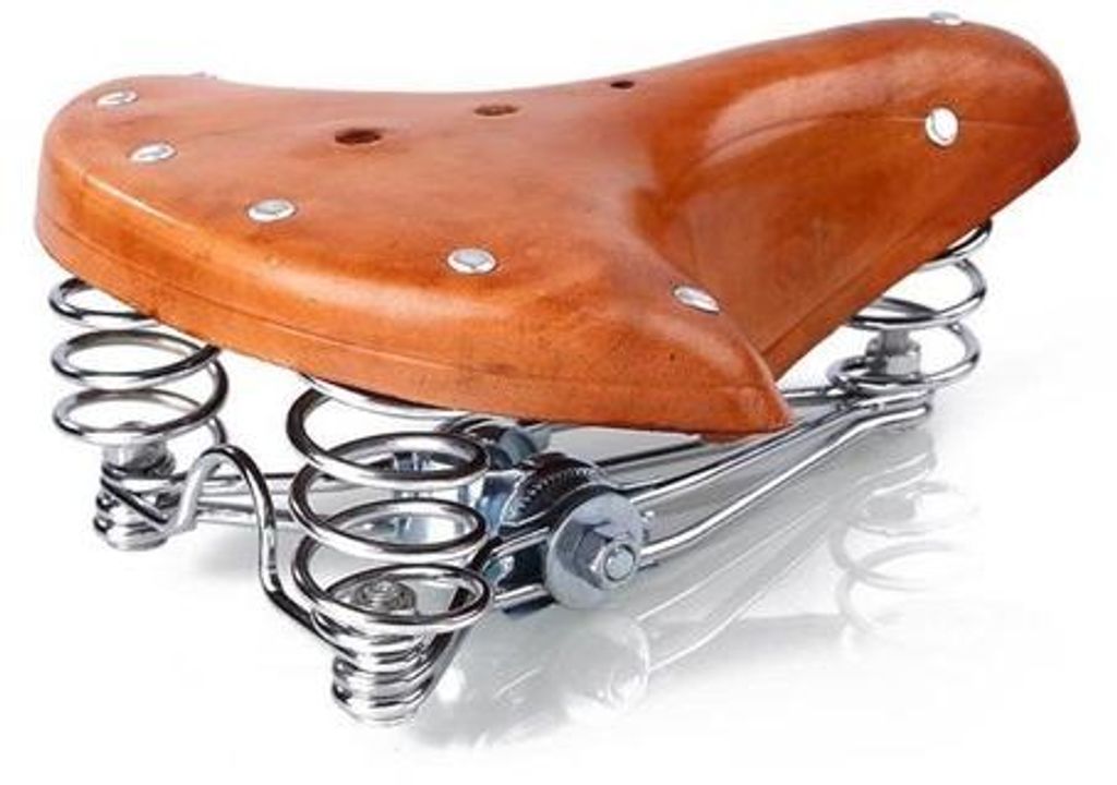 Stahlrahmen-Bike-Sattel Vintage Klassisch Braun