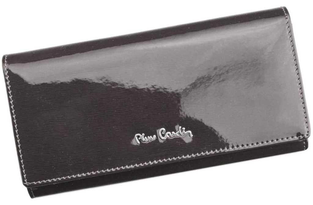 Pierre Cardin | Leder für Damen, Horizontales Portemonnaie, aus lackiertem, 19x 10 cm