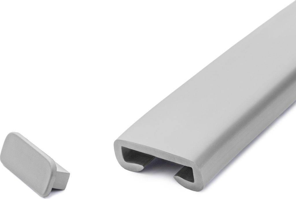 QUEST Ausführung für PVC-Geländerpfosten, Endkappe für Geländerprofil PREMIUM, 40x8, grau