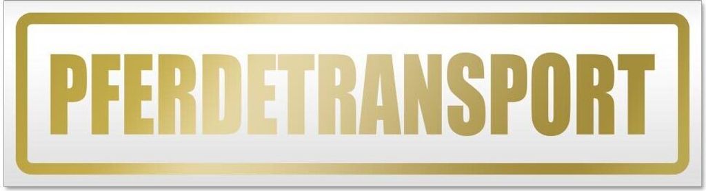 Kiwistar Pferdetransport Magnetschild Schild magnetisch - 30cm Gold - Magnetfolie für Auto PKW Kfz