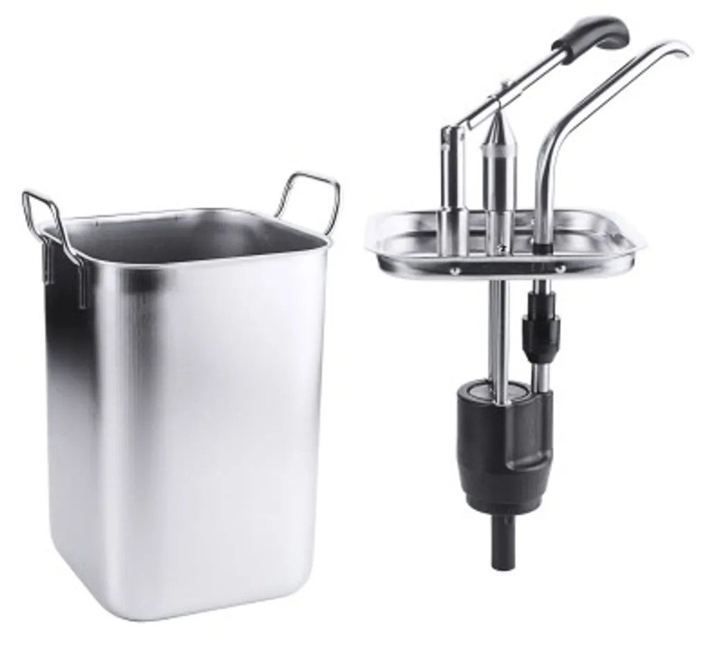 Doseur à sauce professionnel 5 litres en acier inoxydable brossé