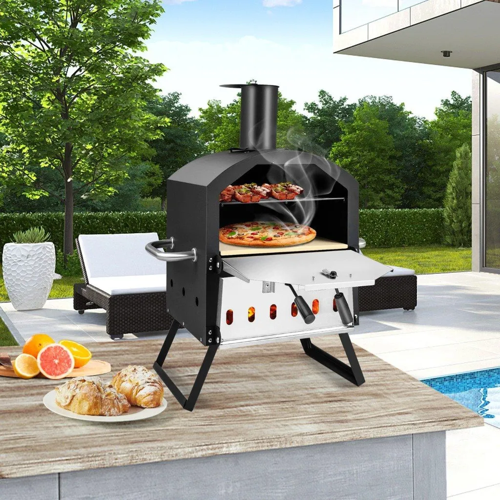 Four à pizza de jardin à 2 étages pour soirées en famille ou entre amis