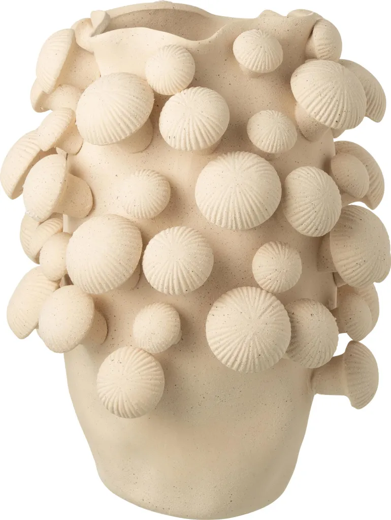 Vase Fungi J-Line Beige : Sublimez votre Salon avec une Touche Organique