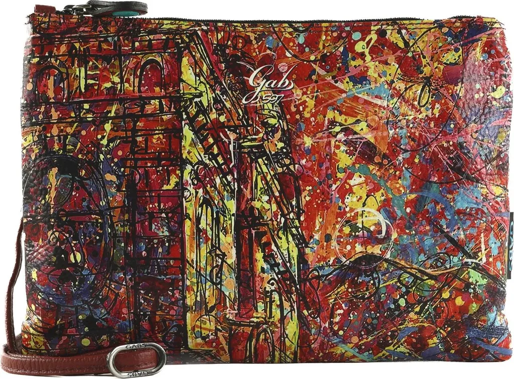 Sac à Épaule Gabs Beyonce en Cuir Imprimé Street Art Multicolore