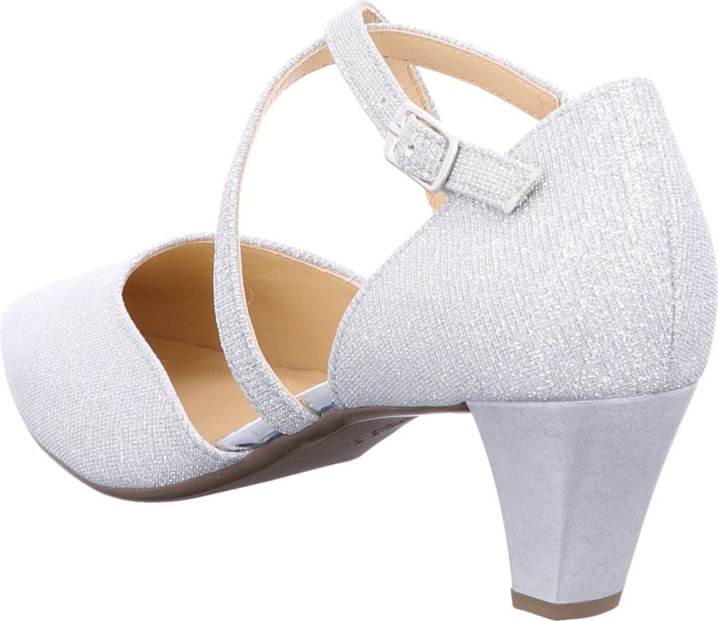 Gabor Décolleté Donna Con Cinturino | Scarpe Con Tacco A Blocco 3cm In Tessuto E Pelle | Slingback Beige - 2