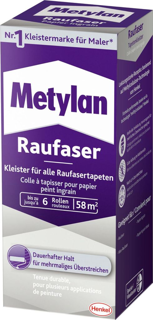 Metylan Raufaser, starker Tapetenkleister mit Produktbild 