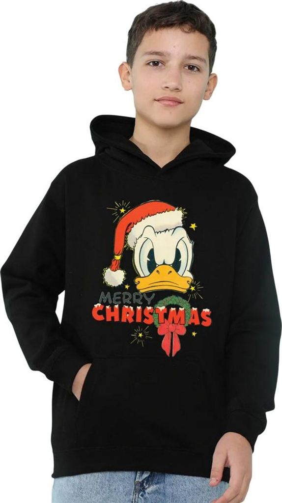 Donald Duck - "Merry Christmas" Kapuzenpullover für Kinder TV22932 (116) (Marine)