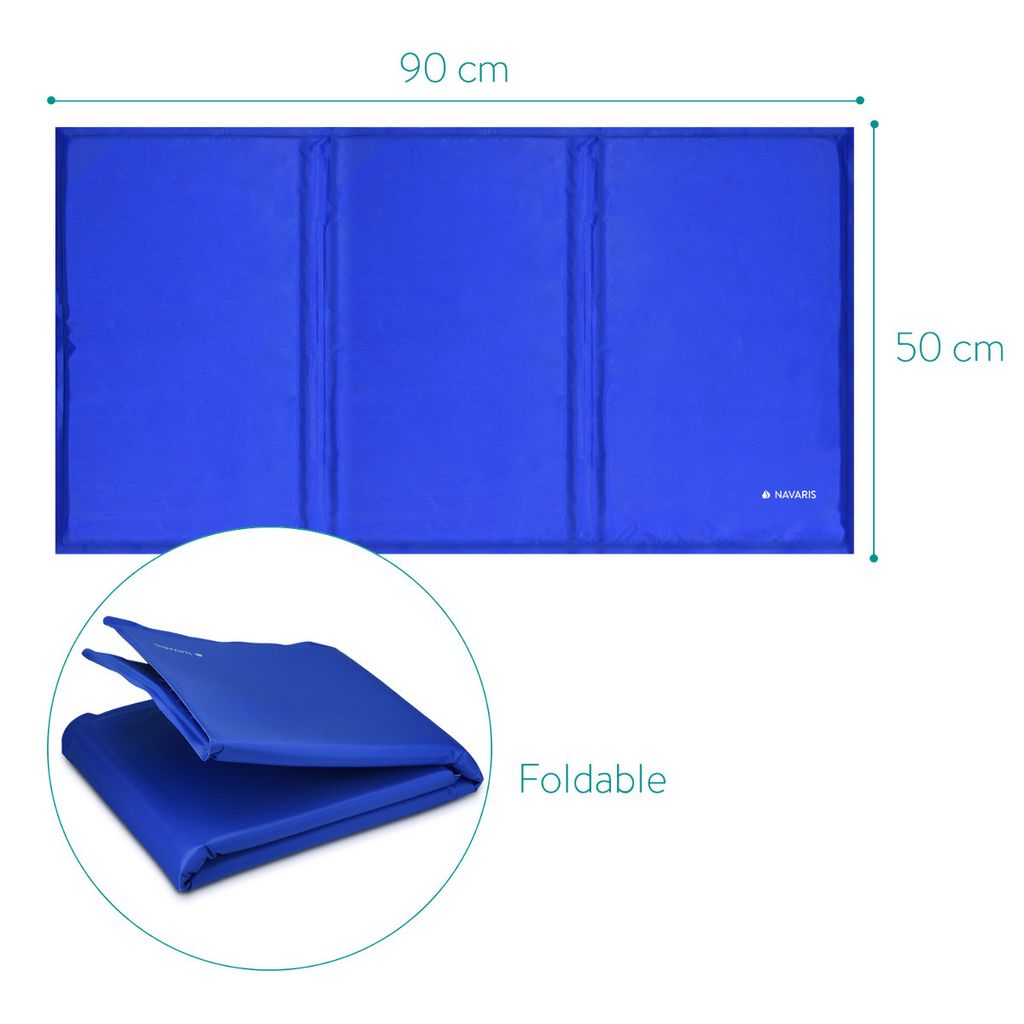 Kühlmatte Für Hunde – 107,7 X 71,1 Cm, Rutschfeste Unterseite, Waschbar, Mit Eisseide, Für Auto, Kiste & Zuhause