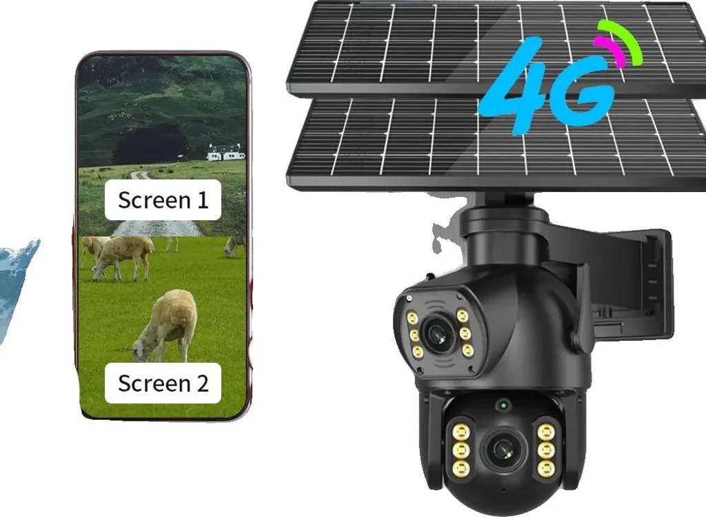 Kit Telecamera 8MP 4K Solare Wi-Fi: Micro SD 64GB e Alimentazione Ibrida