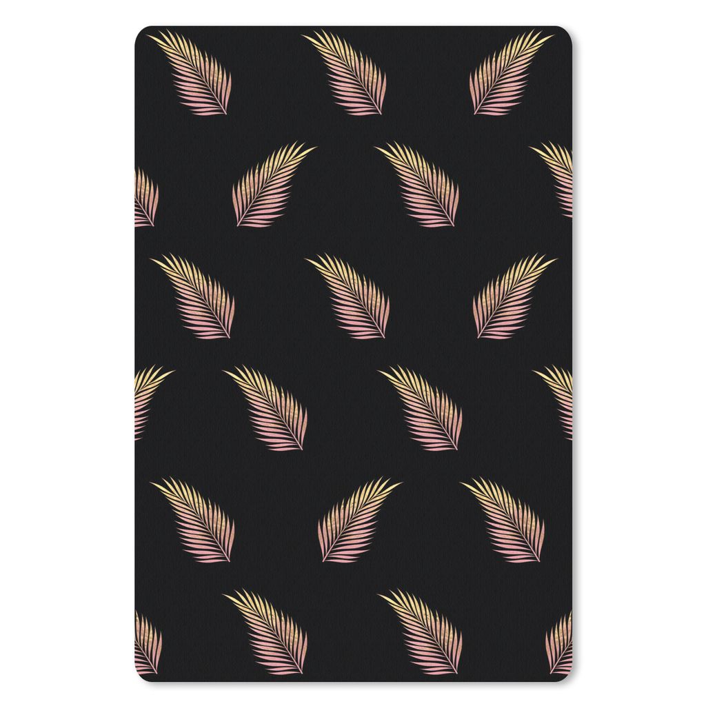 MuchoWow Mauspad Mousepad Blätter - Gold - Muster 40x60 cm - Mousepads - Maus Mat - Pad - Mausunterlage - Schreibtisch Accesoire